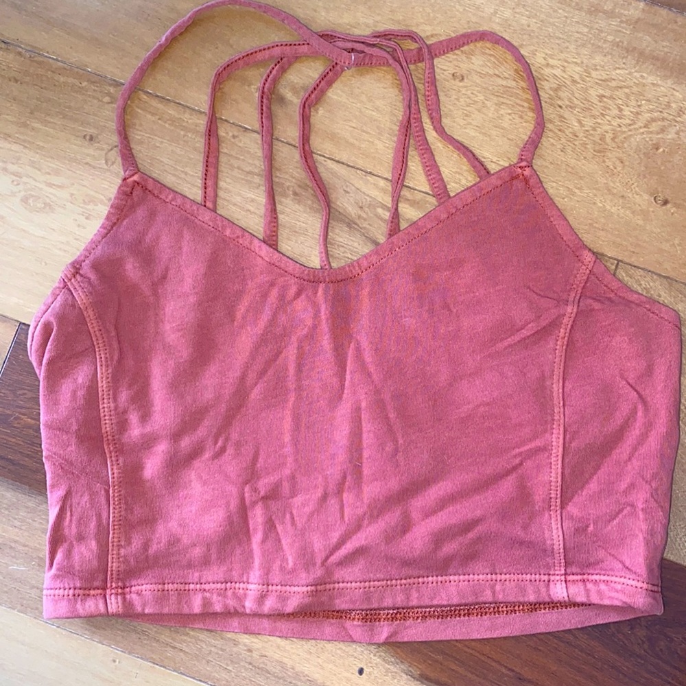 AMERICAN EAGLE STRAPPY CROP TOP ORANGE LIKE NEW!